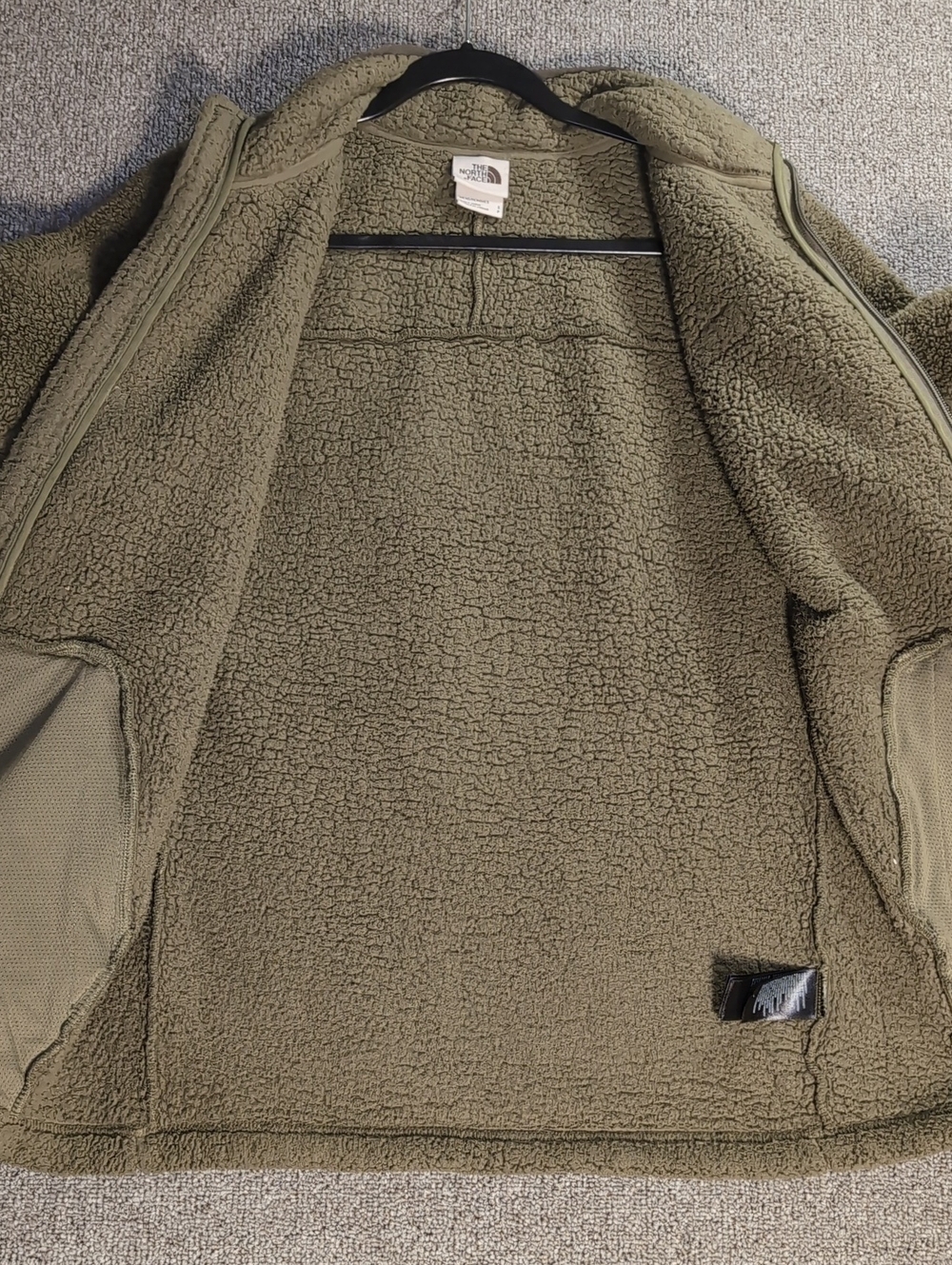 The North Face Cabin Fleece Campshire Full-Zip Jacket Size Small in Olive Green - Picture 10 of 12